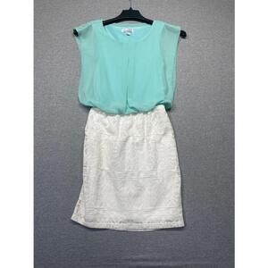 Women's Speechless XS Mint Green and White Dress